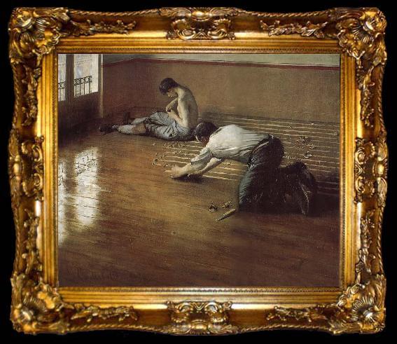 framed  Gustave Caillebotte The worker plane the floor, ta009-2